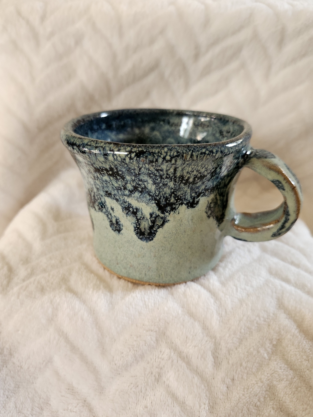 Handcrafted Blue and Green Ceramic Art Mug